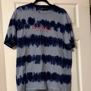 Guess Navy and Light Blue Tie-Dye Tee